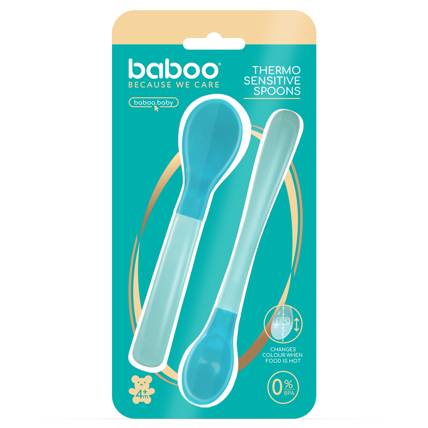 Baboo® lingurite termosensibile 2 buc. Lagoon Fiesta 4+ luni