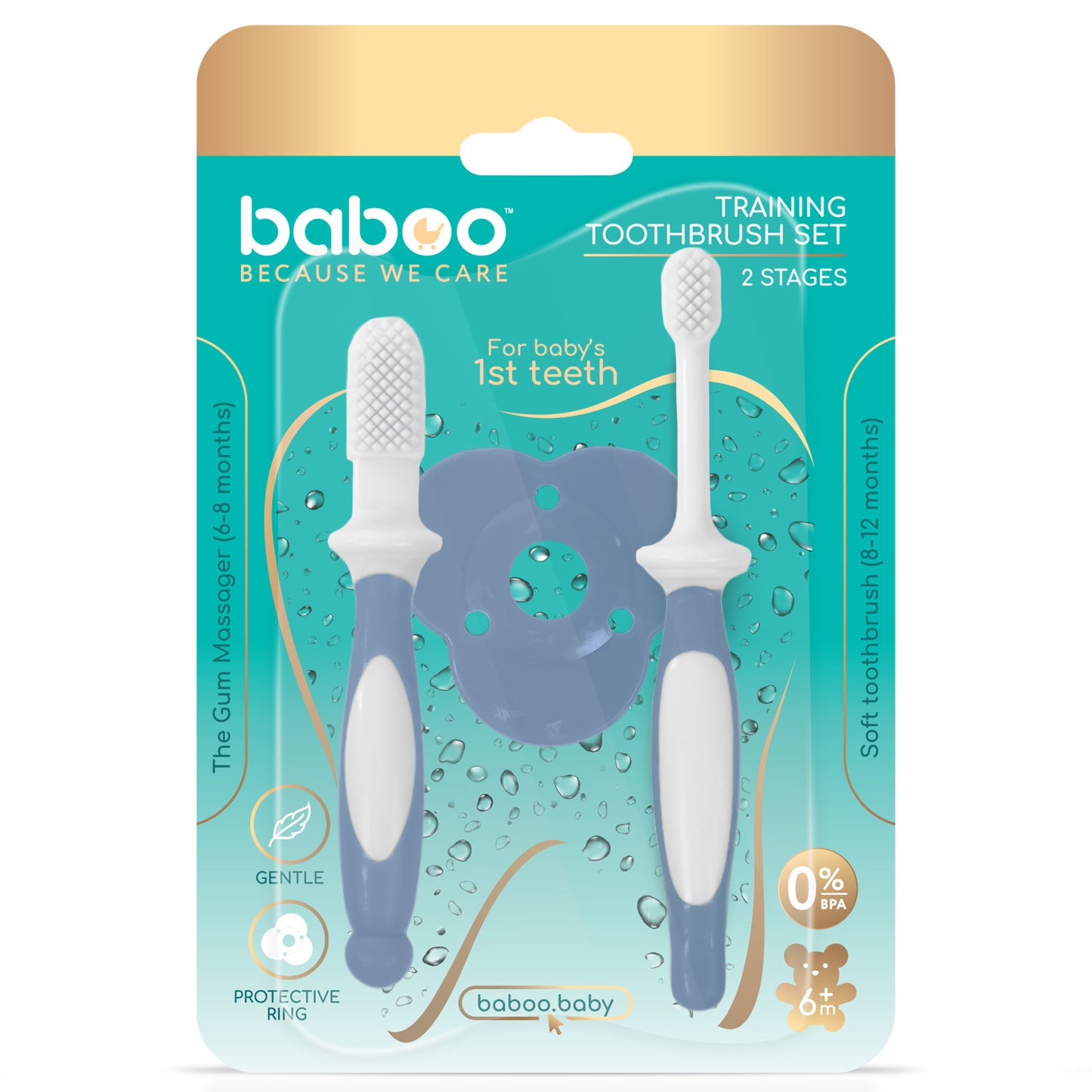 Baboo® set periute de dinti Baboo 6+ luni