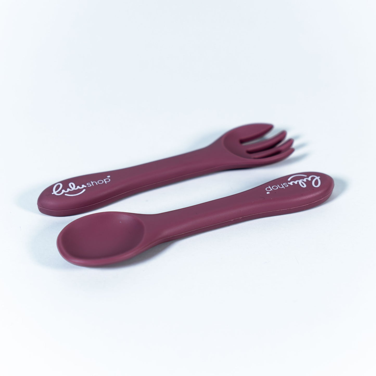 Set 2 piese Furculita și Lingurita Silicon Pink Daisy
