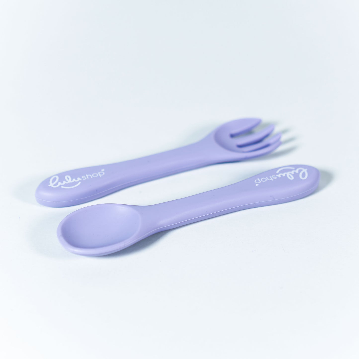 Set 2 piese Furculita și Lingurita Silicon Lavander Mist