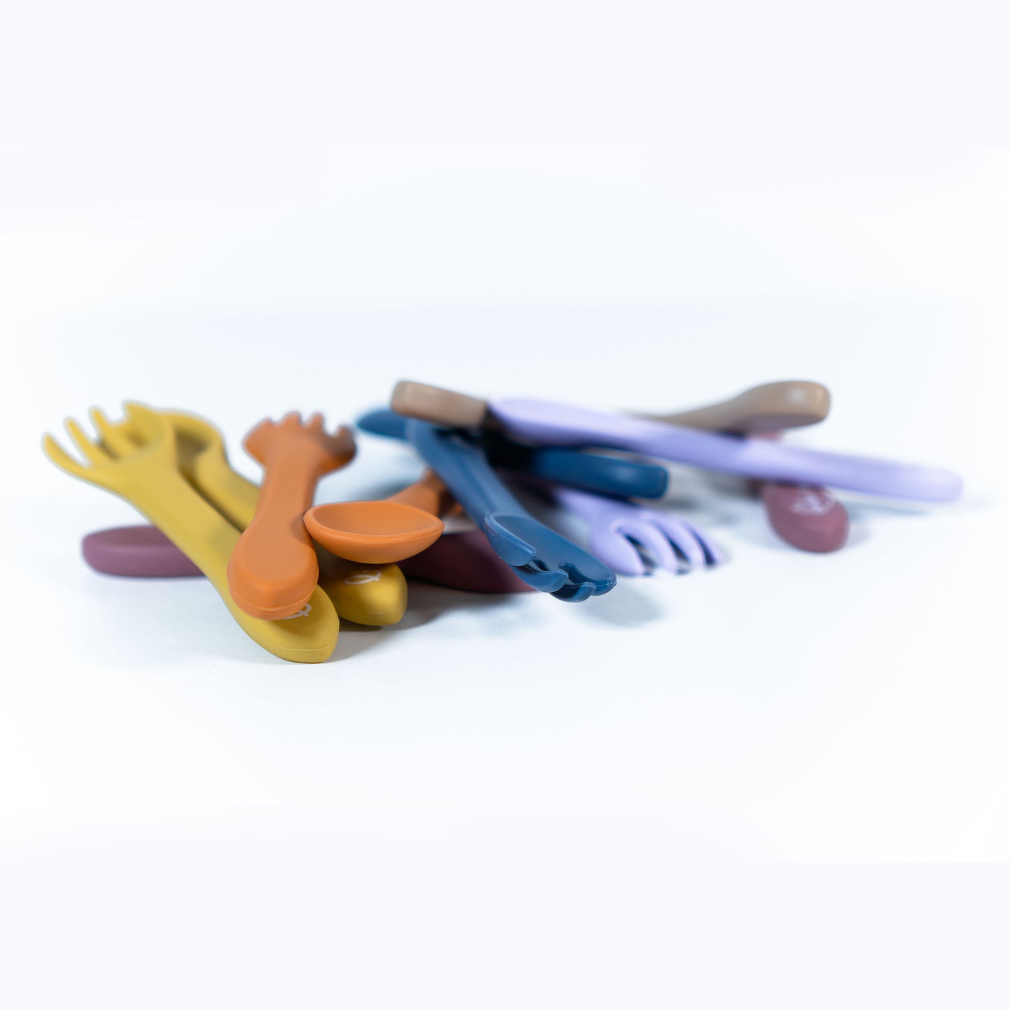 Set 2 piese Furculita și Lingurita Silicon Light Apricot