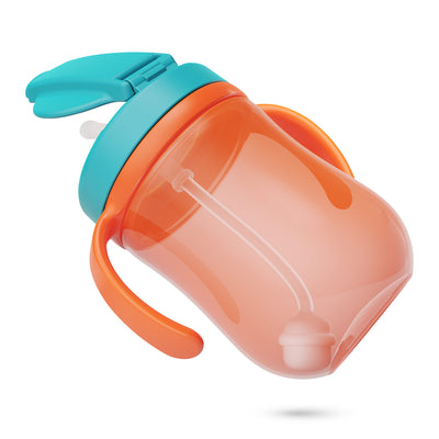 Baboo® cana cu pai din silicon Sea Life 300 ml 9+ luni