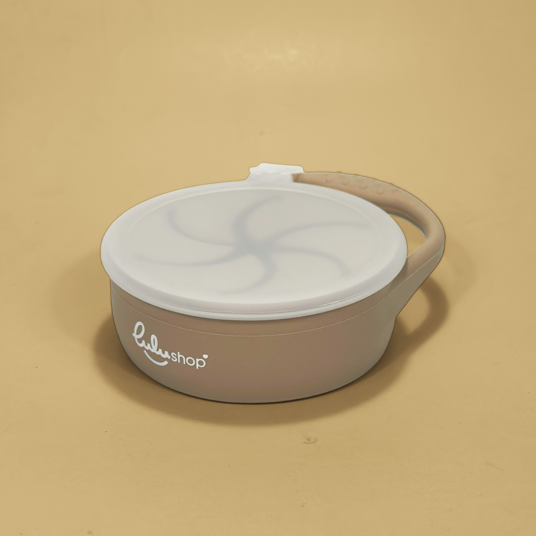 Cana Piabila Silicon cu Capac Snack-up Light Apricot