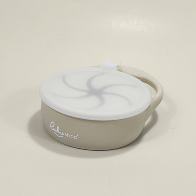 Cana Piabila Silicon cu Capac Snack-up Light Cream