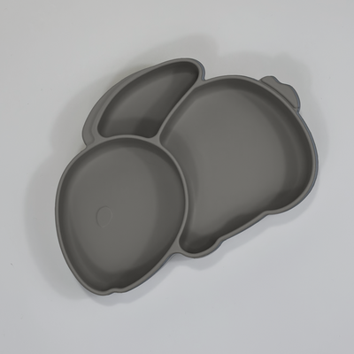 Farfurie Silicon Tip Iepuras Dark Grey