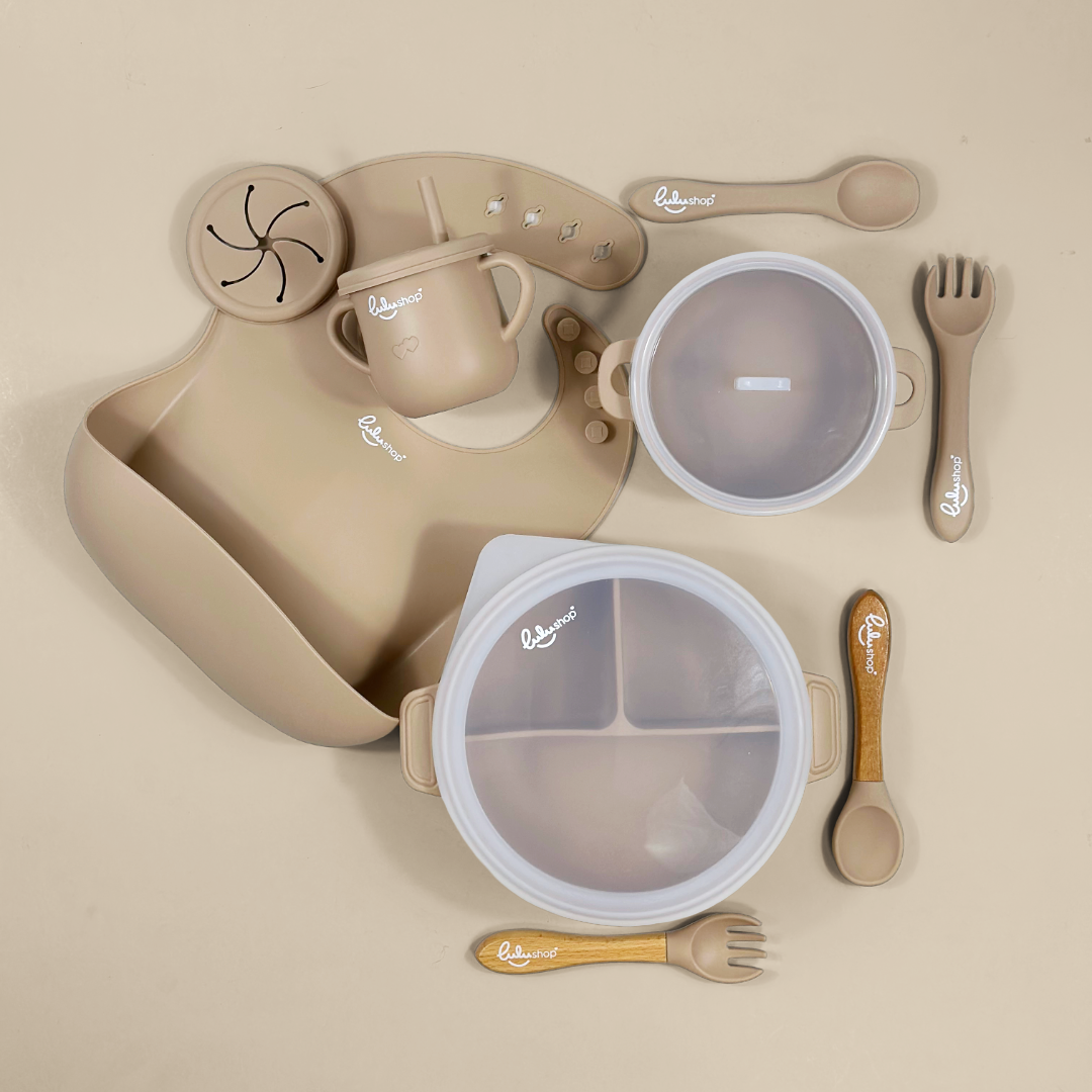 Set Lulushop Diversificare si Hranire 9 piese - Baby's needs - Light Apricot