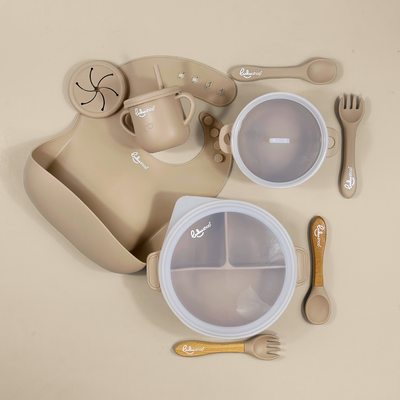 Set Lulushop Diversificare si Hranire 9 piese - Baby's needs - Light Apricot