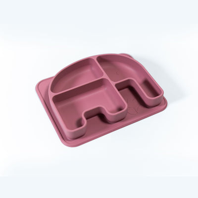 Farfurie Silicon Elefant Brandy Rose