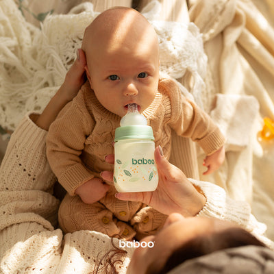 Baboo® biberon anticolici 180 ml Peachy Keen 0+ luni