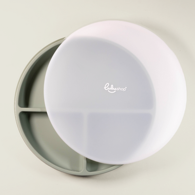 Farfurie Silicon Rotunda cu Capac Forest Green