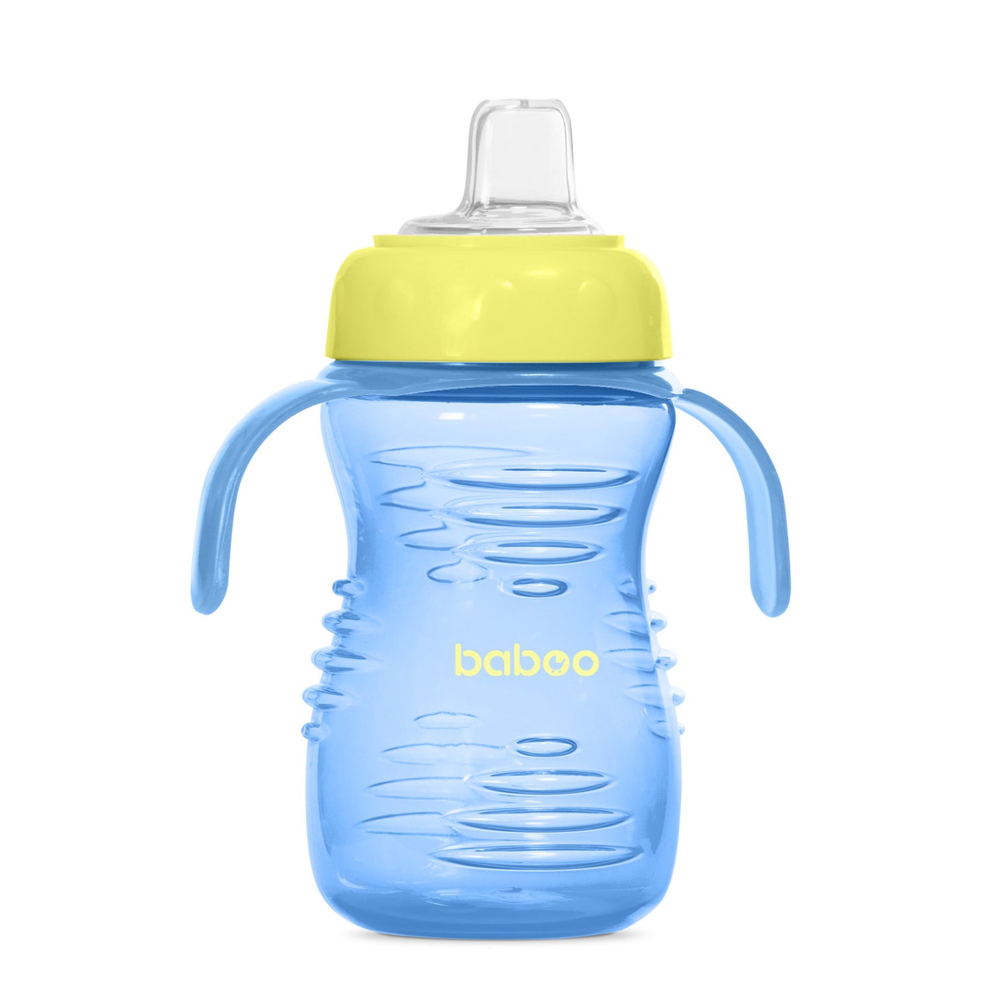 Baboo® cană cu guriță din silicon 260 ml Blue 6+ luni
