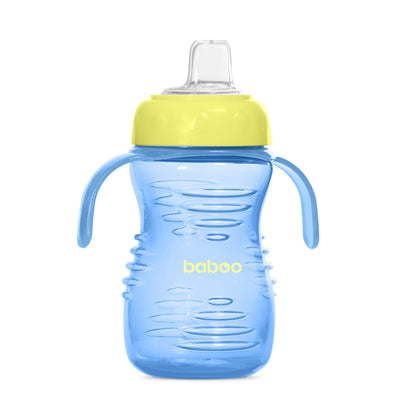 Baboo® cană cu guriță din silicon 260 ml Blue 6+ luni