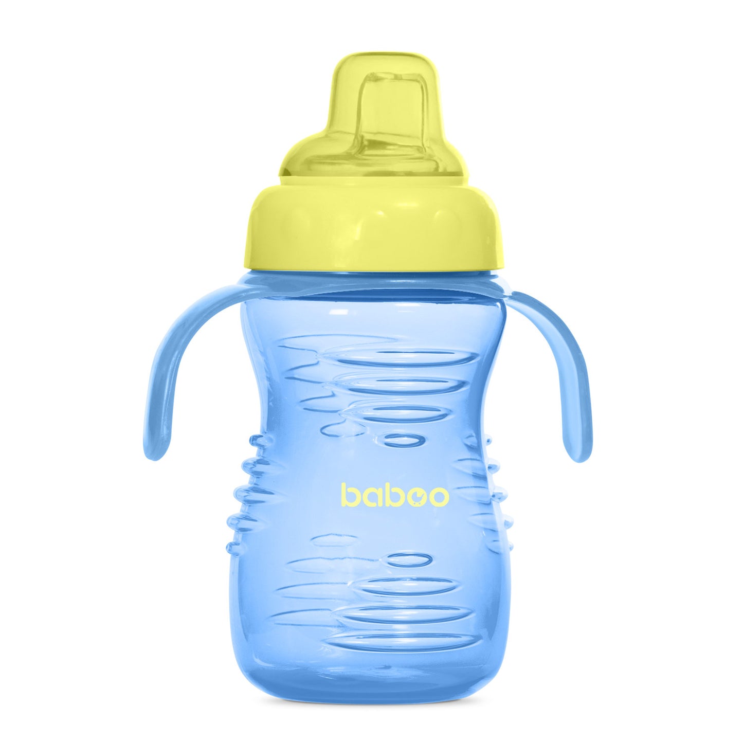 Baboo® cană cu guriță din silicon 260 ml Blue 6+ luni