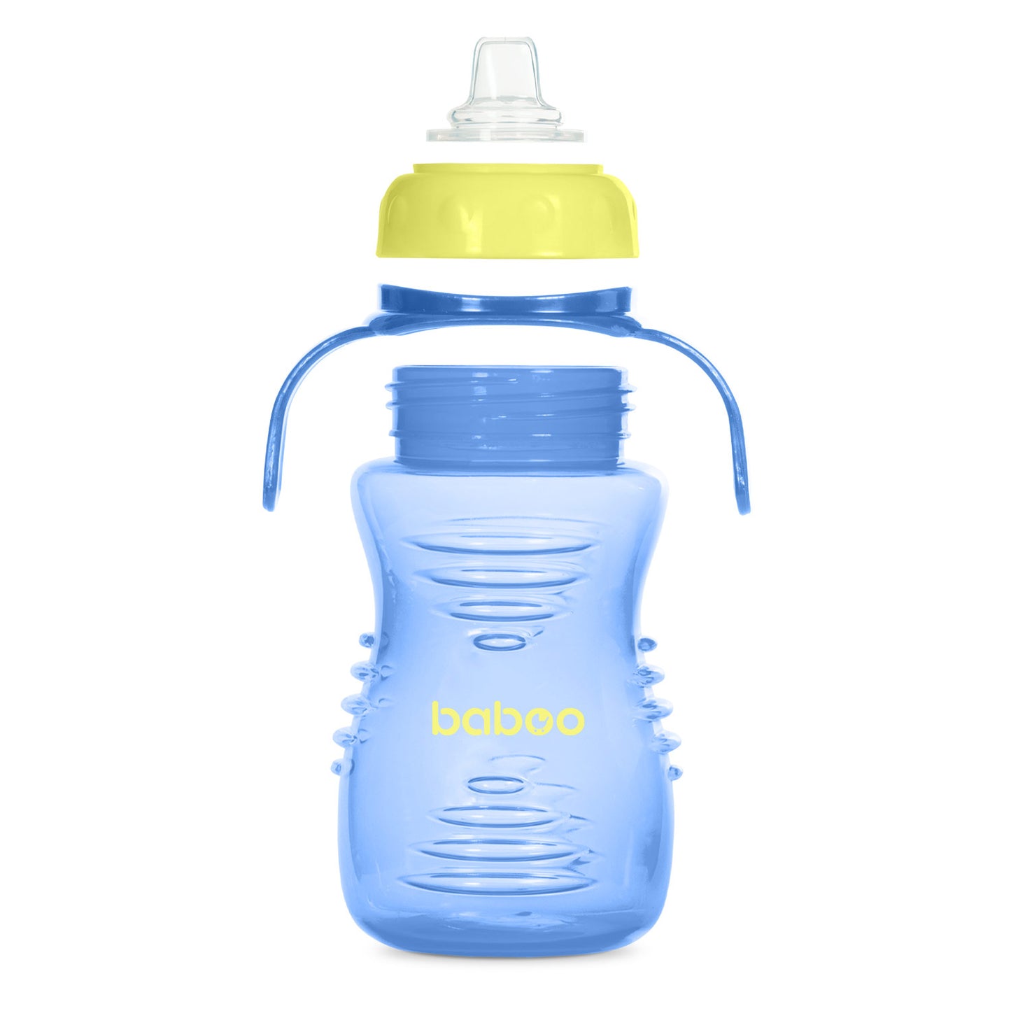 Baboo® cană cu guriță din silicon 260 ml Blue 6+ luni