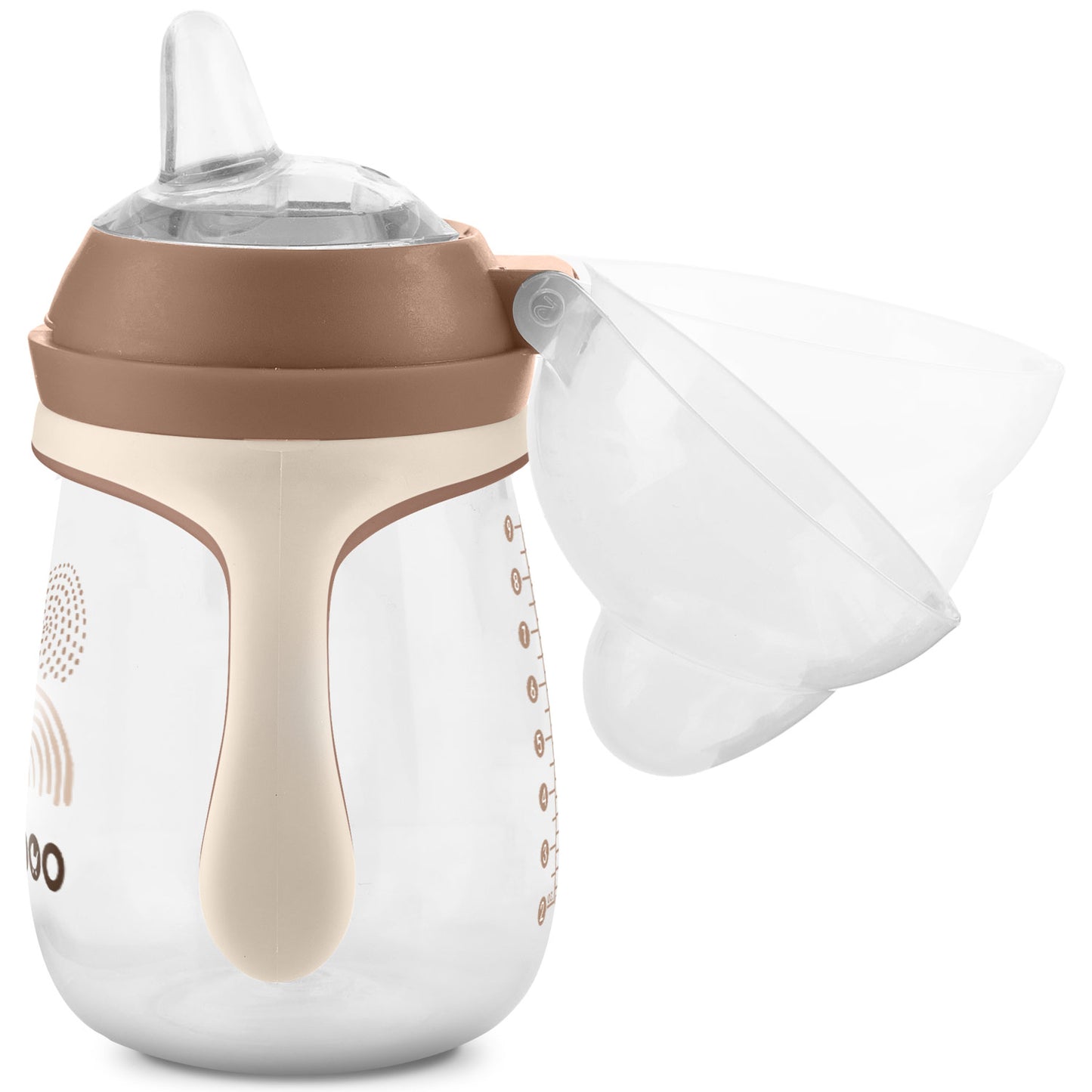 Baboo® cană cu guriță din silicon 260 ml Cacao Au Naturale 6+ luni