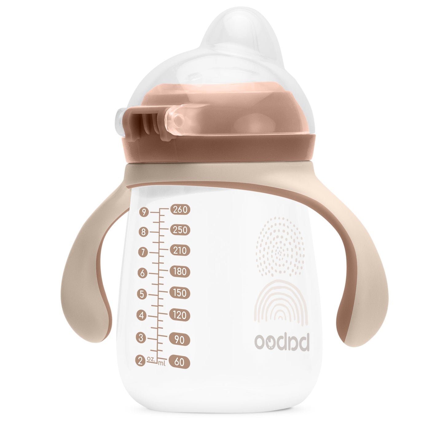 Baboo® cană cu guriță din silicon 260 ml Cacao Au Naturale 6+ luni