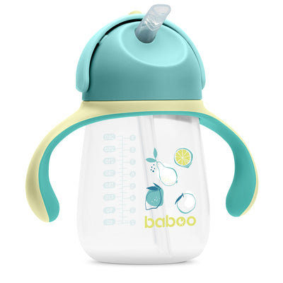Baboo® cană cu pai din silicon 260 ml Lagoon Fiesta 9+ luni