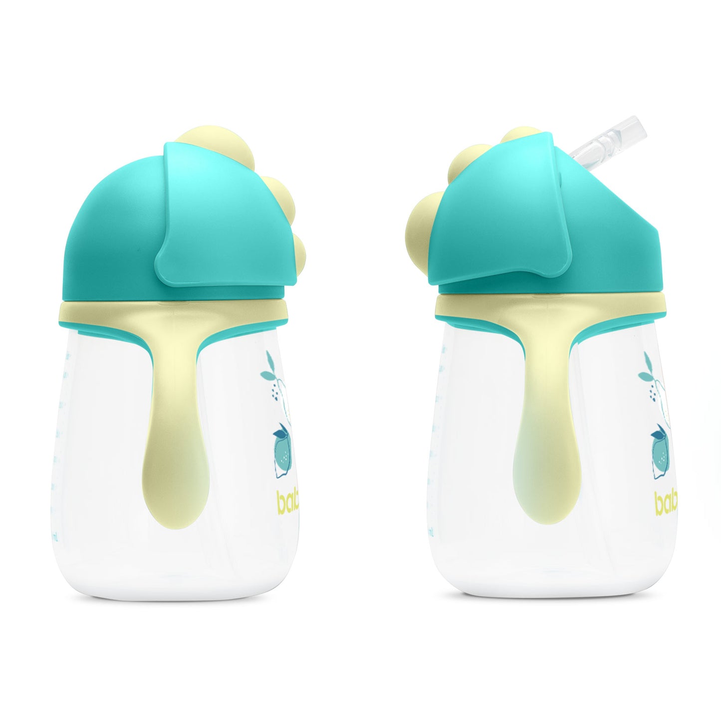Baboo® cană cu pai din silicon 260 ml Lagoon Fiesta 9+ luni