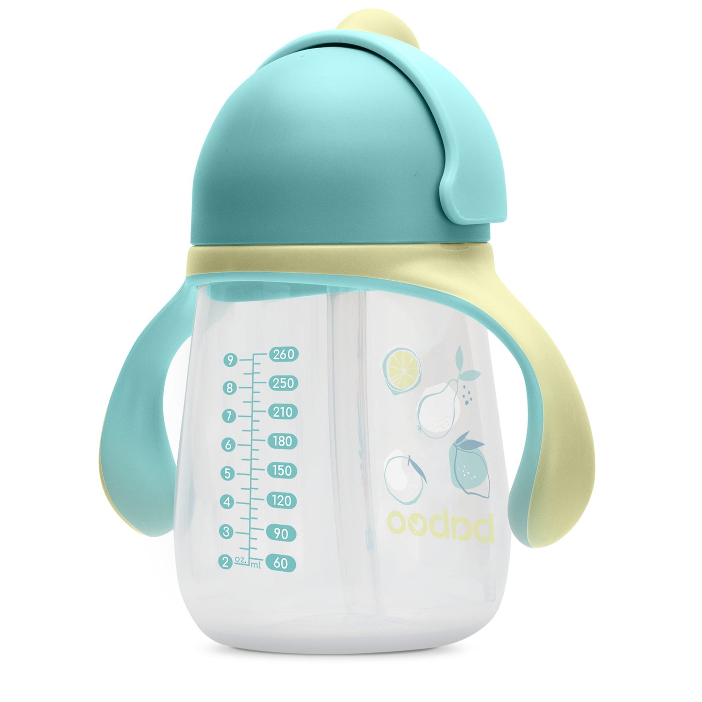 Baboo® cană cu pai din silicon 260 ml Lagoon Fiesta 9+ luni