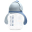Baboo® cană cu pai din silicon 260 ml Blue Haze 9+ luni