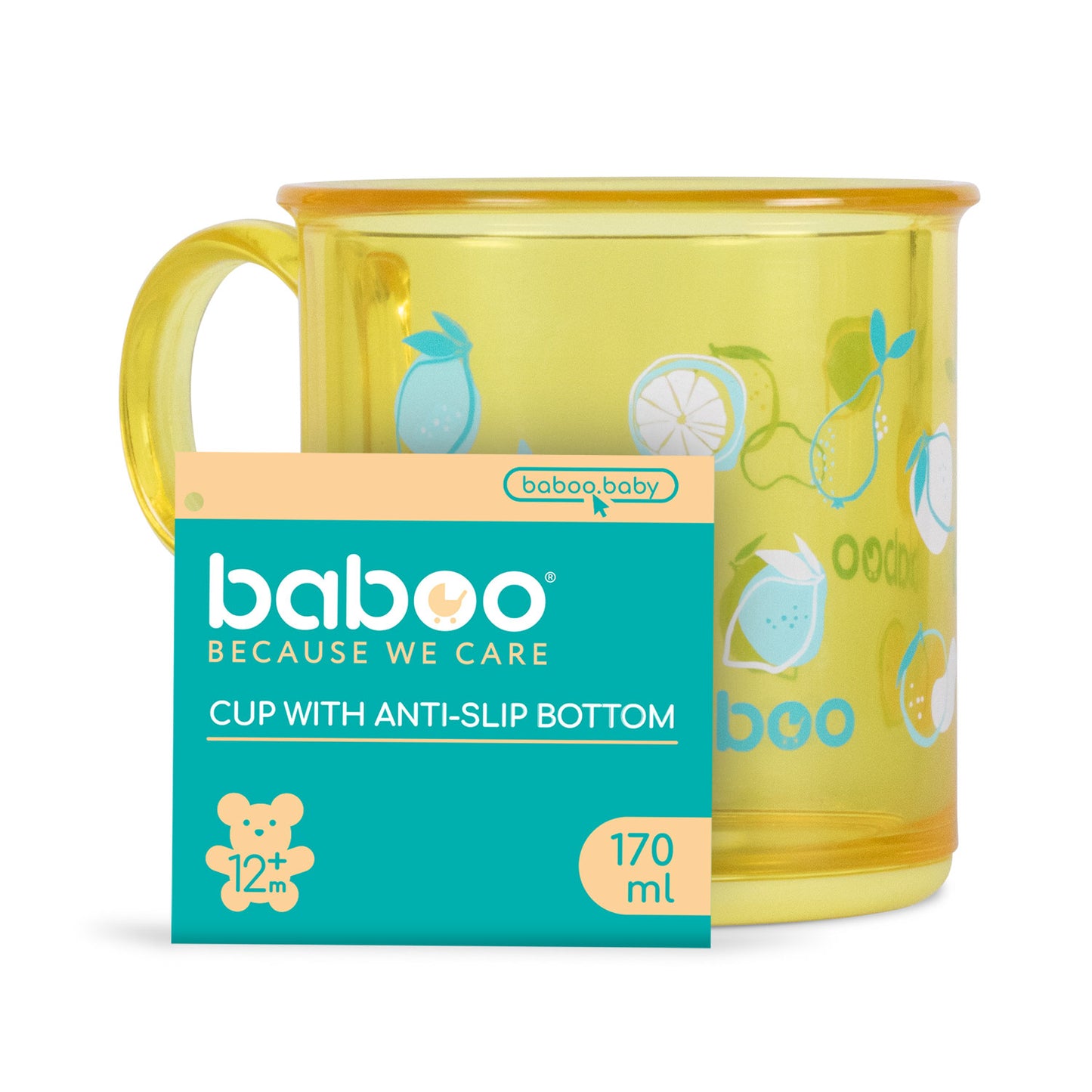 Baboo® Cană pentru copii cu bază anti-alunecare și mâner