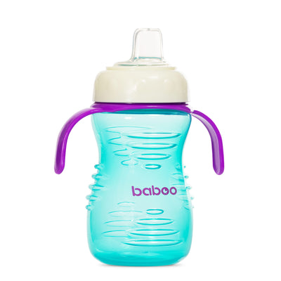 Baboo® cană cu guriță din silicon 260 ml Mint 6+ luni
