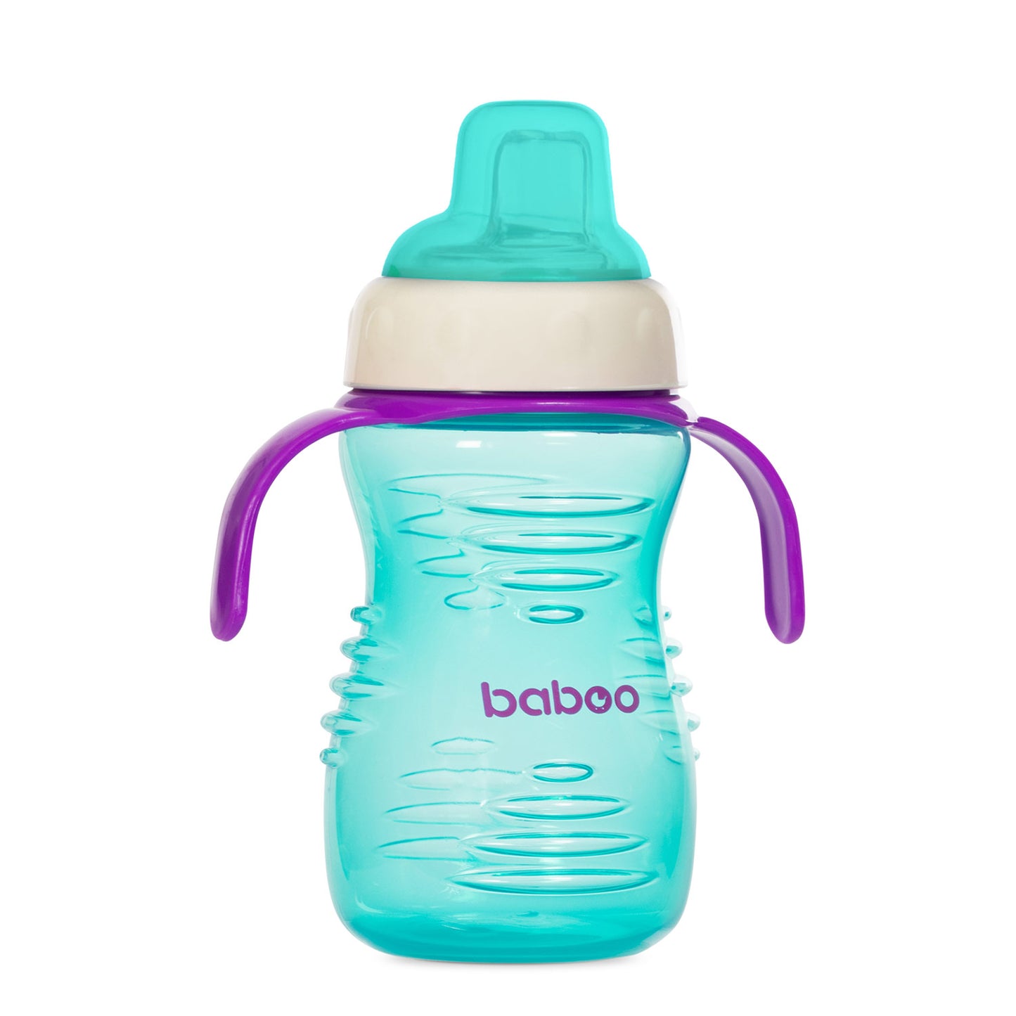 Baboo® cană cu guriță din silicon 260 ml Mint 6+ luni