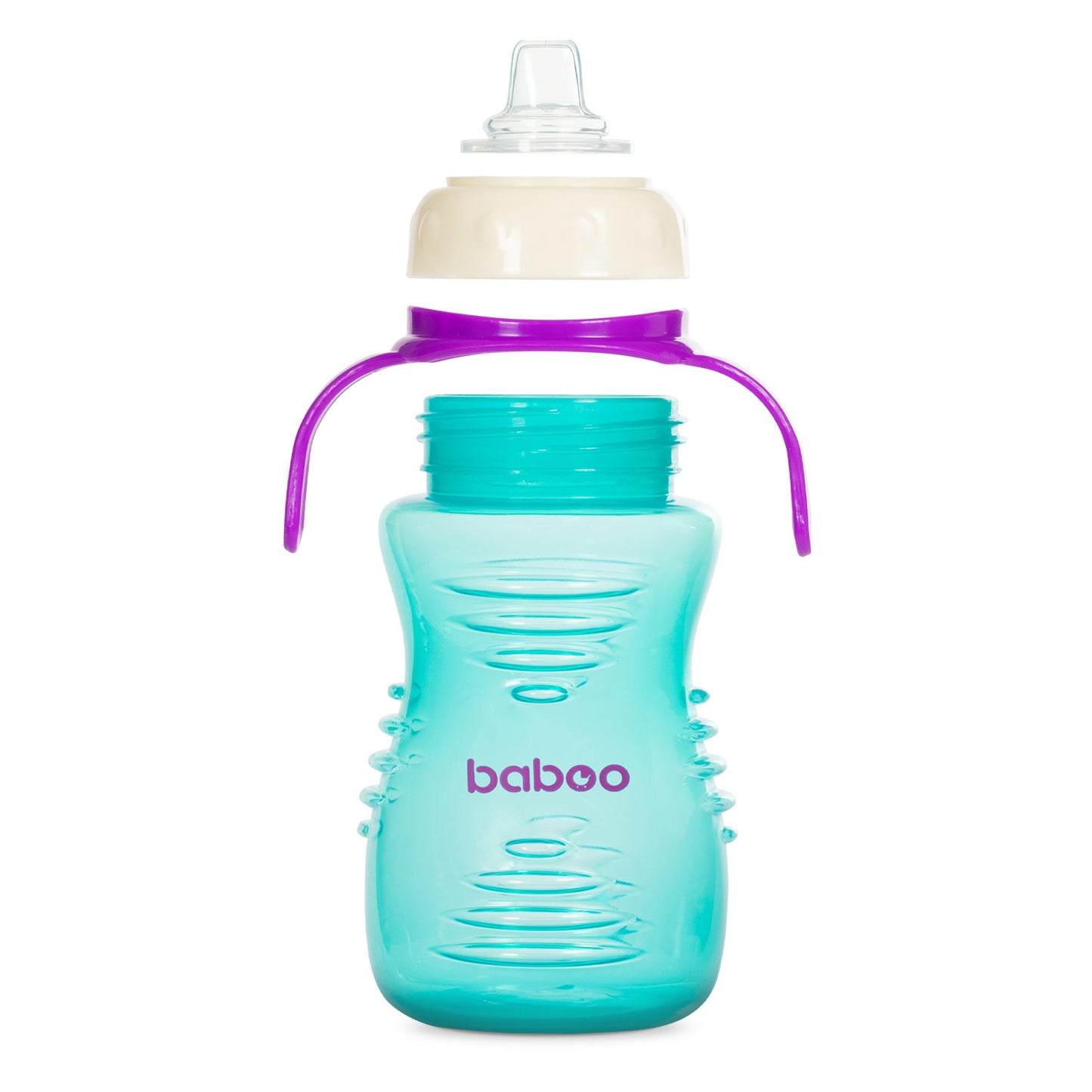 Baboo® cană cu guriță din silicon 260 ml Mint 6+ luni