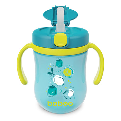 Baboo® cana cu pai din silicon Lagoon Fiesta 300 ml 9+ luni