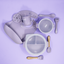 Set Lulushop Diversificare si Hranire 9 piese - Baby's needs - Lavander Mist