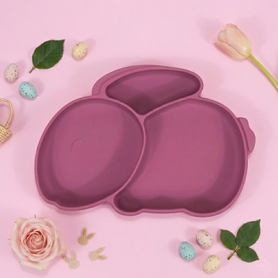 Farfurie Silicon Tip Iepuras Pink Daisy