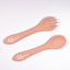 Set 2 piese Furculita și Lingurita Silicon Peach Orange