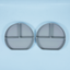 Set Farfurie Silicon Rotunda Ocean Blue 2buc.