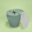 Cana Piabila Silicon cu Capac Snack-up Forest Green