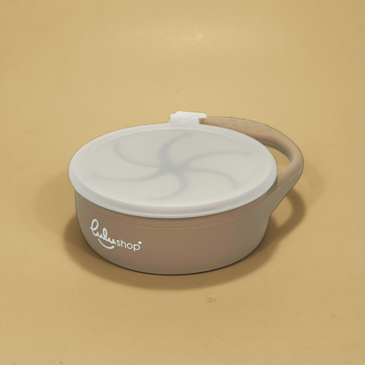 Cana Piabila Silicon cu Capac Snack-up Light Apricot