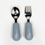 Set 2 piese Furculita și Lingurita Invatare Mountain Blue