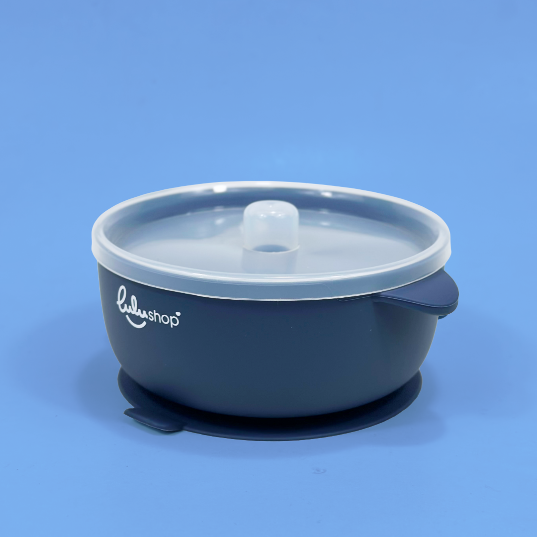 Bol Silcion Cu Capac Marble Blue