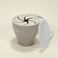 Cana Piabila Silicon cu Capac Snack-up Light Cream