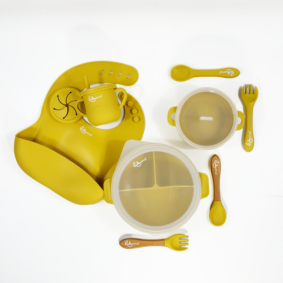 Set Lulushop Diversificare si Hranire 9 piese - Baby's needs - Saffron Mango