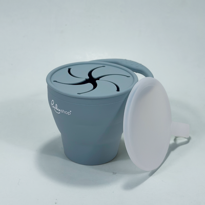 Cana Piabila Silicon cu Capac Snack-up Ocean Blue