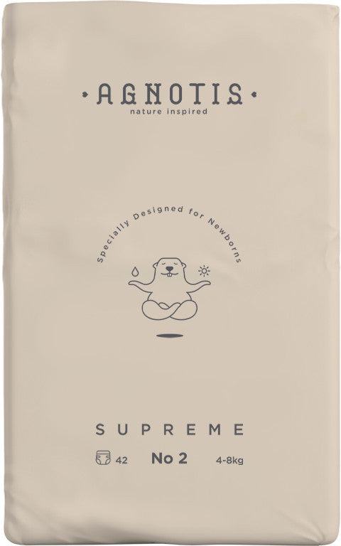 Agnotis® Scutece hipoalergenice Supreme, marimea nr. 2, 4-8 kg, 42 bucati