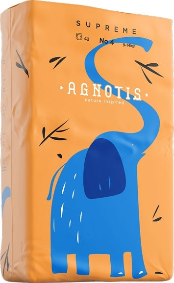 Agnotis® Scutece hipoalergenice Supreme, marimea nr. 4, 9-14 kg, 42 bucati